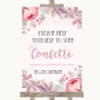 Blush Rose Gold & Lilac Take Some Confetti Personalised Wedding Sign