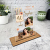 40th Birthday Gift For Female Peach Cake Photo Personalised Gift Acrylic Plaque