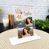 40th Birthday Gift For Female Peach Cake Photo Personalised Gift Acrylic Plaque