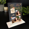 40th Birthday Gift For Female Peach Cake Photo Personalised Gift Acrylic Plaque