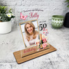 50th Birthday Gift For Her Champagne Butterflies Photo Personalised Gift Plaque