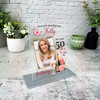 50th Birthday Gift For Her Champagne Butterflies Photo Personalised Gift Plaque