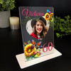 60th Birthday Gift For Her Sun Butterflies Heart Photo Personalised Gift Plaque