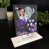 80th Birthday Gift For Her Purple Balloons Heart Photo Personalised Gift Plaque 80th Birthday Gift For Her Purple Balloons Heart Photo Personalised Gift Plaque