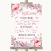 Blush Rose Gold & Lilac Welcome Order Of The Day Personalised Wedding Sign