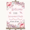 Blush Rose Gold & Lilac Welcome To Our Engagement Party Wedding Sign