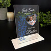 Brother Blue Butterflies Heart Photo Memorial Keepsake Gift Personalised Plaque