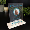 Grandad Memorial Keepsake Gift Blue Photo Rose Personalised Gift Acrylic Plaque