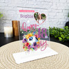 18th Birthday Gift Floral Splash Football Heart Photo Personalised Gift Plaque