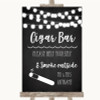 Chalk Style Black & White Lights Cigar Bar Personalised Wedding Sign