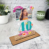 40th Birthday Gift For Female Flowers Photo Butterfly Personalised Gift Plaque
