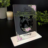 Horse Memorial Keepsake Gift Floral Horseshoe Personalised Gift Acrylic Plaque