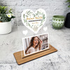 Memorial Keepsake Gift Angel Heart Floral Frame Photo Personalised Gift Plaque