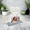 Memorial Keepsake Gift Angel Heart Floral Frame Photo Personalised Gift Plaque
