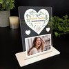Memorial Keepsake Gift Angel Heart Floral Frame Photo Personalised Gift Plaque