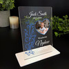 Nephew Blue Butterflies Heart Photo Memorial Keepsake Gift Personalised Plaque