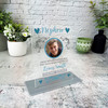 Nephew Memorial Keepsake Gift Blue Photo Rose Personalised Gift Acrylic Plaque