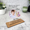 Niece Pink Sleeping Bear Photo Memorial Keepsake Gift Personalised Gift Plaque