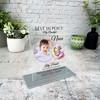 Niece Pink Sleeping Bear Photo Memorial Keepsake Gift Personalised Gift Plaque