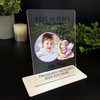 Niece Pink Sleeping Bear Photo Memorial Keepsake Gift Personalised Gift Plaque