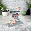 Granddaughter Pink Heart Photo Memorial Keepsake Gift Personalised Gift Plaque