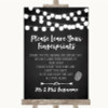 Chalk Style Black & White Lights Fingerprint Guestbook Personalised Wedding Sign