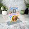 13th Birthday Gift For Teen Horse Riding Girl Pink Photo Personalised Plaque