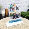 16th Birthday Gift For Him Cycling Boy Photo Personalised Gift Acrylic Plaque