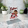 18th Birthday Gift Red White Sneakers Custom Personalised Gift Acrylic Plaque