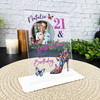 21st Birthday Gift For Female Butterflies Heel Photo Personalised Gift Plaque