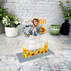 60th Birthday Gift For Female Sunflowers Heart Photo Personalised Gift Plaque