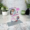 80th Birthday Gift For Female Butterflies Heel Photo Personalised Gift Plaque