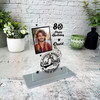 80th Birthday Gift The Old Balls Stamp Photo Personalised Gift Acrylic Plaque
