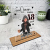 18th Birthday Gift Cool Dark Brown Hair Girl With Coffee Personalised Plaque 18th Birthday Gift Cool Dark Brown Hair Girl With Coffee Personalised Plaque