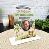 Grandson Memorial Keepsake Gift Bench Photo Personalised Gift Acrylic Plaque