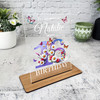 16th Birthday Gift Purple Floral Butterflies Heart Personalised Gift Plaque