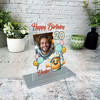 20th Birthday Gift Happy Beer Glass Balloons Photo Personalised Gift Plaque