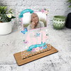 60th Birthday Gift Flowers Photo Butterfly Personalised Gift Acrylic Plaque