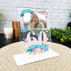 60th Birthday Gift Flowers Photo Butterfly Personalised Gift Acrylic Plaque