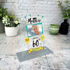 60th Birthday Gift Male Party Photo Custom Personalised Gift Acrylic Plaque