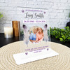 Memorial Keepsake Gift Purple Flower Photo Personalised Gift Acrylic Plaque