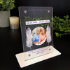 Memorial Keepsake Gift Purple Flower Photo Personalised Gift Acrylic Plaque