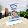 Son Memorial Keepsake Gift Blue Star Photo Personalised Gift Acrylic Plaque