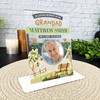 Grandad Memorial Keepsake Gift Bench Photo Personalised Gift Acrylic Plaque