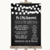 Chalk Style Black & White Lights Rules Of The Dance Floor Wedding Sign