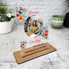 Floral Photo Leaving Gift Custom Personalised New Job Gift Acrylic Plaque