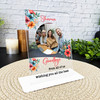 Floral Photo Leaving Gift Custom Personalised New Job Gift Acrylic Plaque