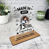 13th Birthday Gift Doodle Photo Custom Personalised Gift Acrylic Plaque