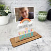 Thank You Gift Rainbow Photo Custom Personalised Gift Acrylic Plaque