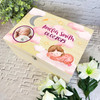 Pink Baby Girl Sleep Photo Pink Clouds New Baby Personalised Wooden Keepsake Box